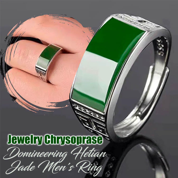 🔥 Dominant Jade Ring-Bring you unlimited good luck and wealth-Adjustable size