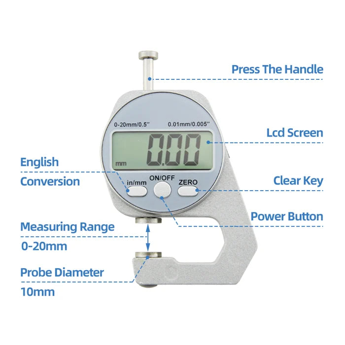 🔥 Hot Sale 43% OFF Digital Display Thickness Gauge