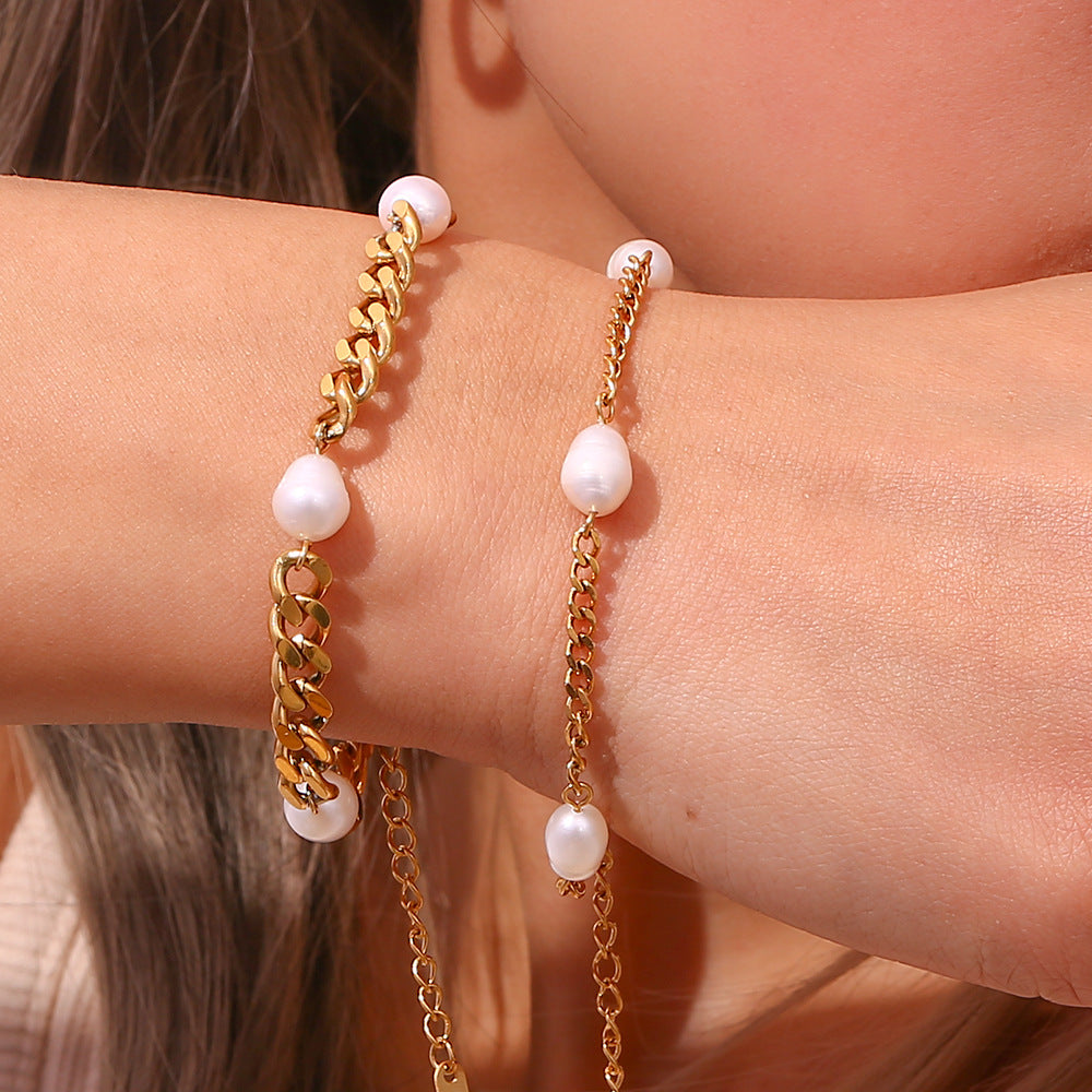 Coco Pearl Chain Bracelet