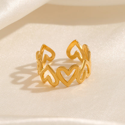 Multi Heart Adjustable Ring