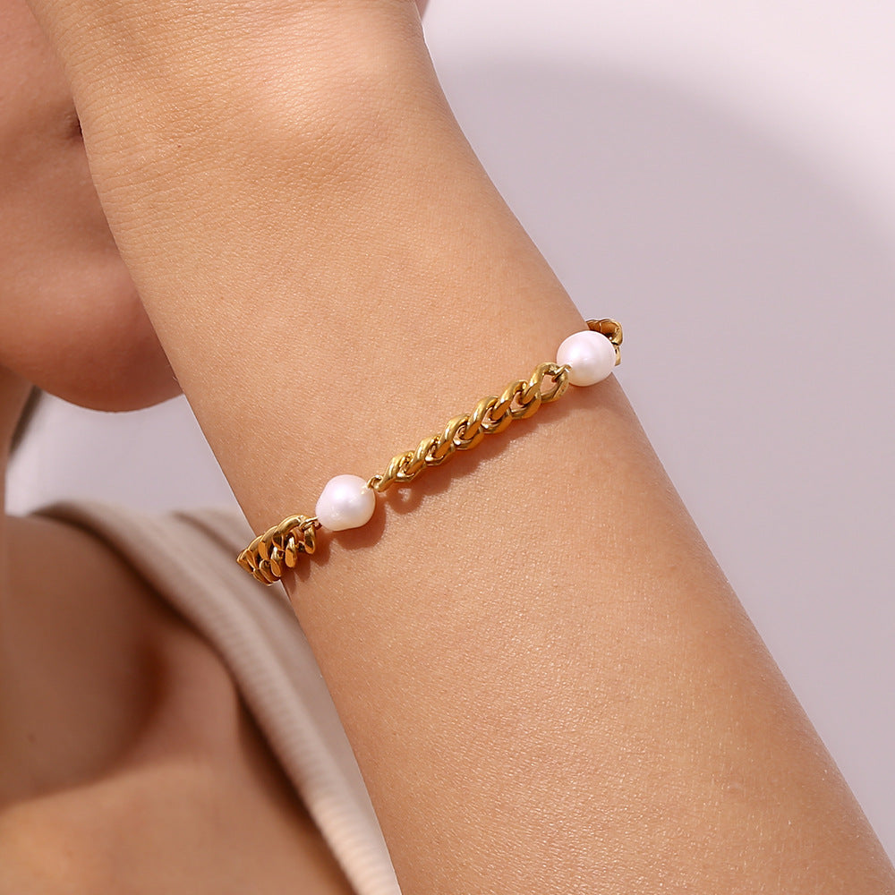 Coco Pearl Chain Bracelet