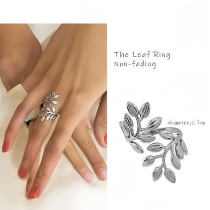 Open Leaf Adjustable Ring