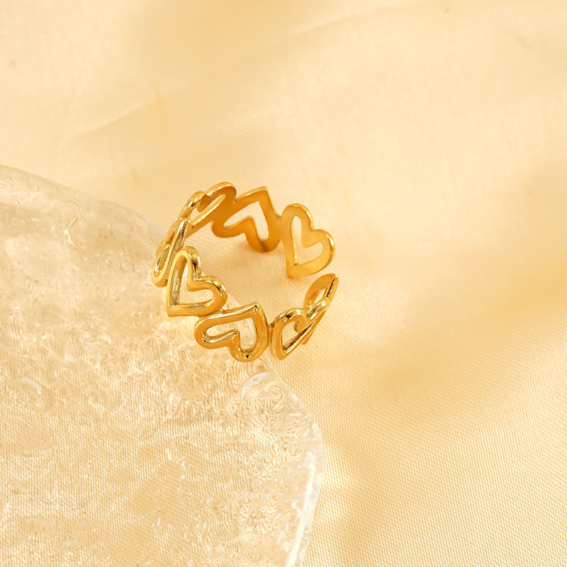 Multi Heart Adjustable Ring