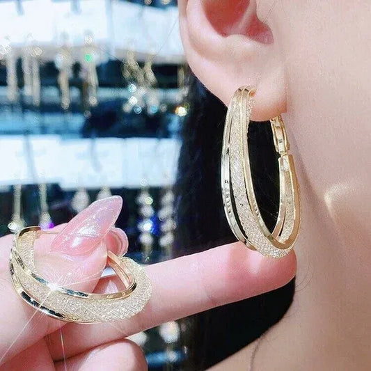 🔥 2024 new braided mesh oval earrings