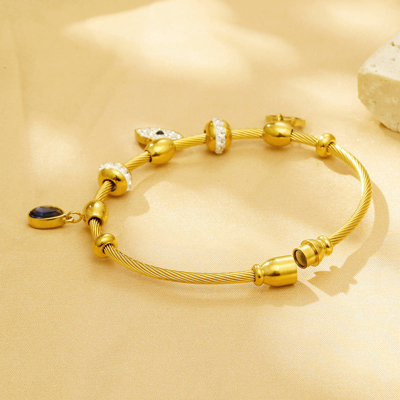 Classic Evil Eye Charm Bangle