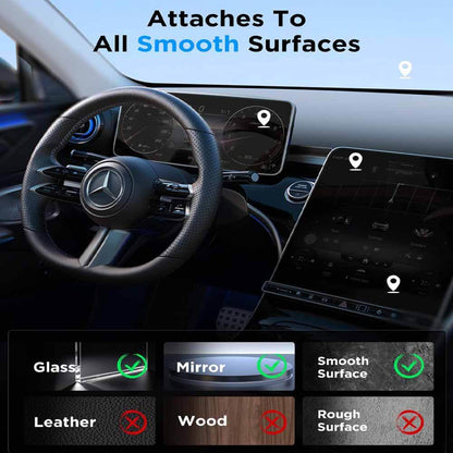 360° Adjustable Vacuum Magnetic Phone Holder Stand - Foldable Suction Car Mount For Dashboard, Windshield & Wall